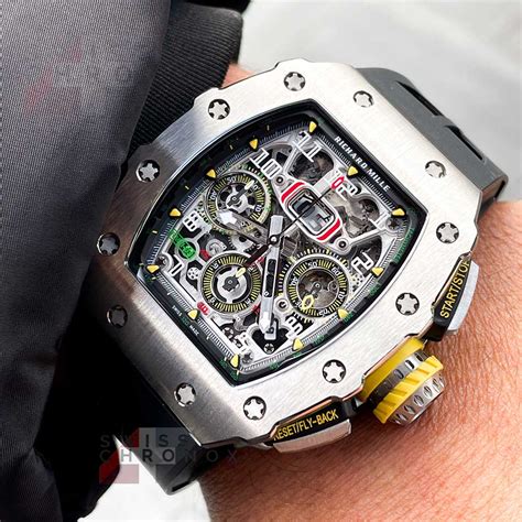 richard mille rm 011 flyback chronograph replica|titanium flyback chronograph.